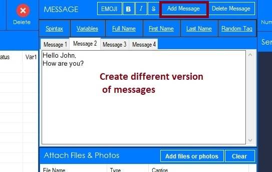 WhatSender Pro multiple add messages