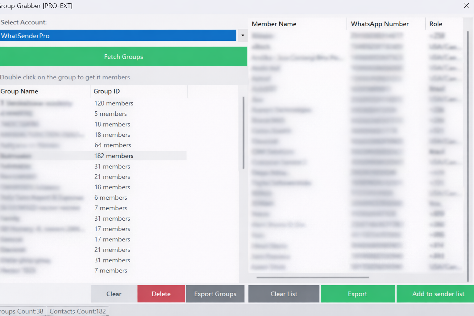 Group Grabber Selection Interface
