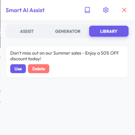Master Message Library Interface
