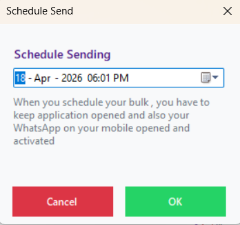 Autopilot Schedule Messages Interface